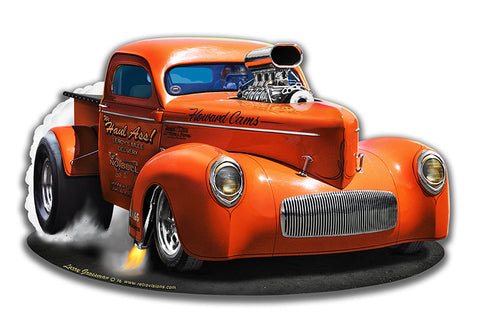 1940-WILLY'S-PICK-UP-TRUCK-Vintage-Sign-Metal-Sign