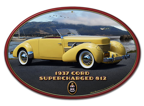1937 CORD 812 Vintage Sign Metal Sign