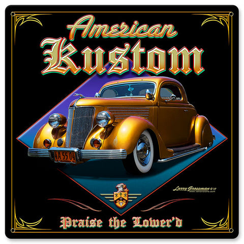 American Kustom Vintage Sign Metal Sign