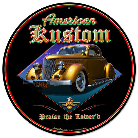 American Kustom Vintage Sign Metal Sign