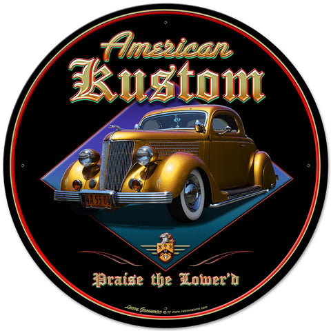 American Kustom Vintage Sign Metal Sign