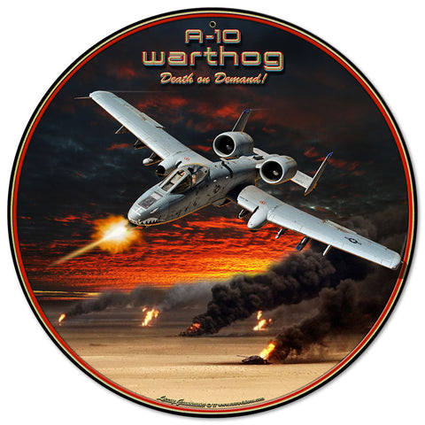 A-10 Warthog Metal Sign