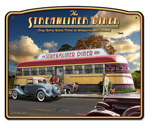 Streamliner Diner Metal Sign