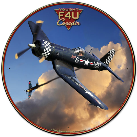 Corsair F4U Metal Sign