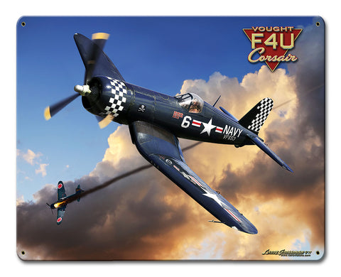 Corsair F4U Metal Sign