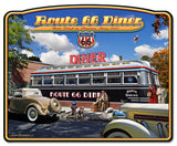 1936 Route 66 Diner Metal Sign