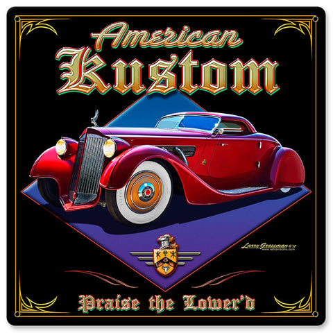 American Kustom Metal Sign