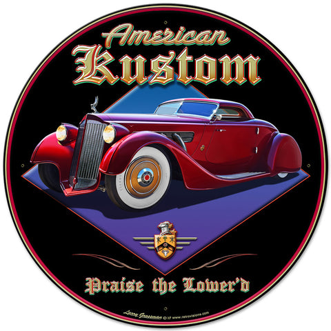 American Kustom Metal Sign