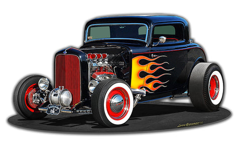 1932 Deuce Coupe Metal Sign