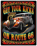Kicks-on-Rt.-66-Metal-Sign