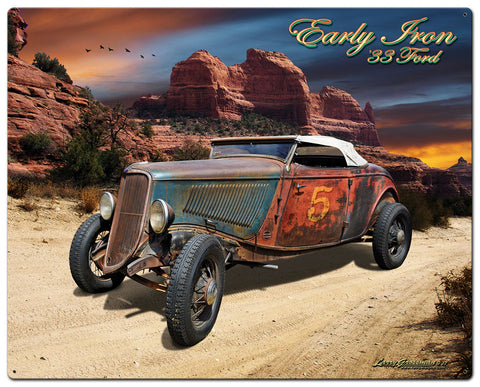 33 Ford Early Iron Metal Sign