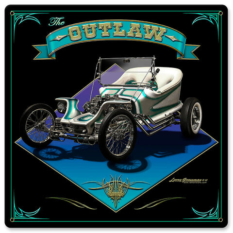 1959 The Outlaw Metal Sign