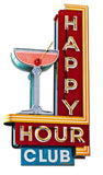 Happy Hour Club Vintage Sign Metal Sign