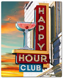 Happy Hour Club Vintage Sign Metal Sign