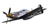 P-51 Mustang Cutout Vintage Sign Metal Sign