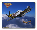 P-51 Mustang Vintage Sign Metal Sign