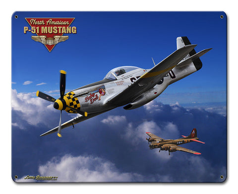 P-51-Mustang-Vintage-Sign-Metal-Sign
