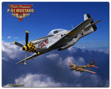 P-51 Mustang Vintage Sign Metal Sign