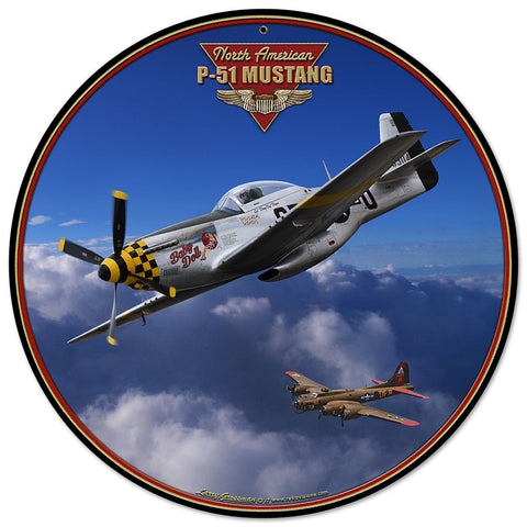 P-51-Mustang-Vintage-Sign-Metal-Sign