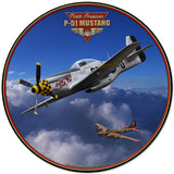 P-51 Mustang Vintage Sign Metal Sign