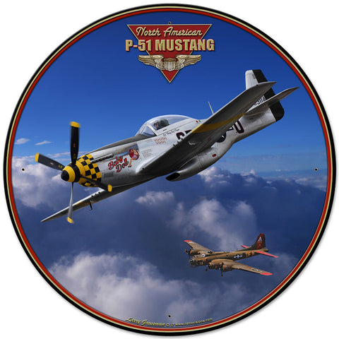 P-51-Mustang-Vintage-Sign-Metal-Sign