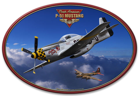 P-51-Mustang-Vintage-Sign-Metal-Sign