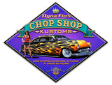Dyna Flo's Chop Shop Vintage Sign Metal Sign