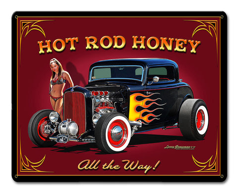 Hot Rod Honey Vintage Sign Metal Sign