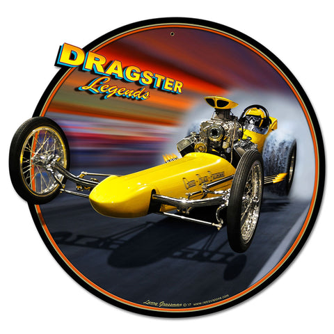 Dragster Legends Vintage Sign Metal Sign