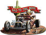 Bad to the Bone Rat Rod Vintage Sign Metal Sign