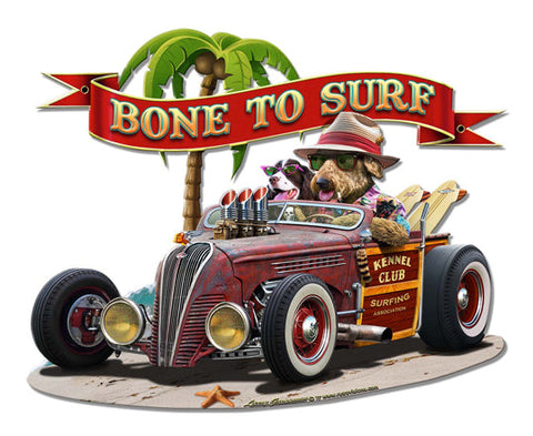 Bone-to-Surf-Vintage-Sign-Metal-Sign