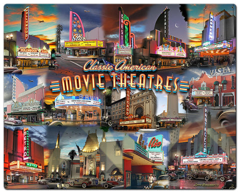 Movie-Theater-Collage-Vintage-Sign-Metal-Sign