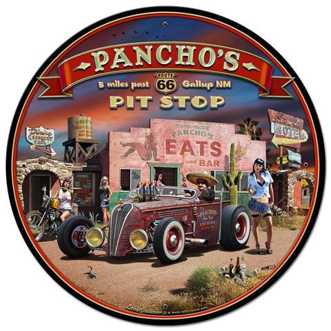 Route-66-Pancho's-Vintage-Sign-Metal-Sign