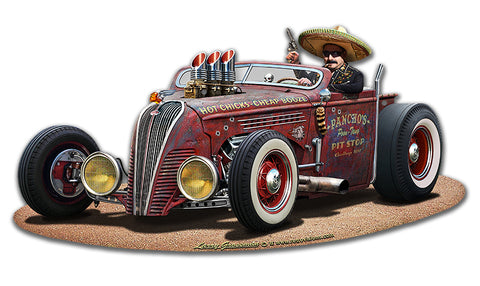 Pancho's Ride Vintage Sign Metal Sign