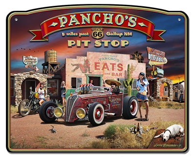 Route-66-Pancho's-Vintage-Sign-Metal-Sign
