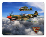 P-40 Flying Tigers Vintage Sign Metal Sign