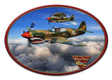 P-40 Flying Tigers Vintage Sign Metal Sign