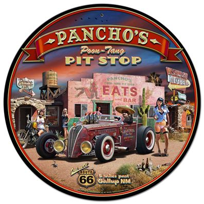Pancho's-Poon-Tang-Pit-Stop-Vintage-Sign-Metal-Sign