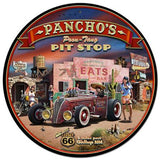 Pancho's Poon-Tang Pit Stop Vintage Sign Metal Sign