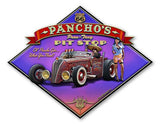 Pancho's Poon-Tang Pit Stop Vintage Sign Metal Sign