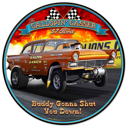 Gallopin' Gasser Vintage Sign Metal Sign
