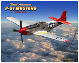 P-51 Mustang Vintage Sign Metal Sign