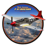 P-51 Mustang Vintage Sign Metal Sign