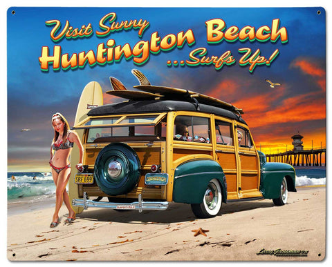 Huntington-Beach-Vintage-Sign-Metal-Sign
