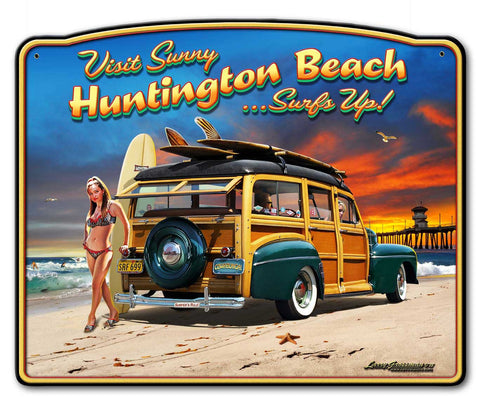 Huntington-Beach-Vintage-Sign-Metal-Sign