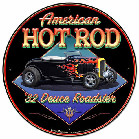 American-Hot-Rod-'32--Vintage-Sign-Metal-Sign