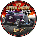 1933 Speed Coupe Vintage Sign Metal Sign
