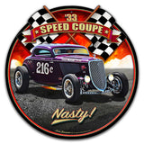 1933 Speed Coupe Vintage Sign Metal Sign