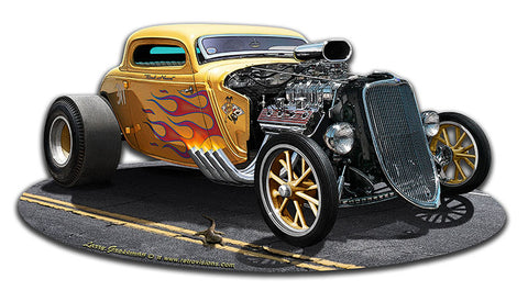 1933 Blown Coupe Vintage Sign Metal Sign