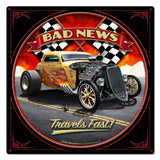 1933 Bad News Vintage Sign Metal Sign